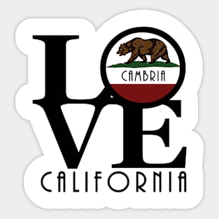 LOVE Cambria California Sticker
